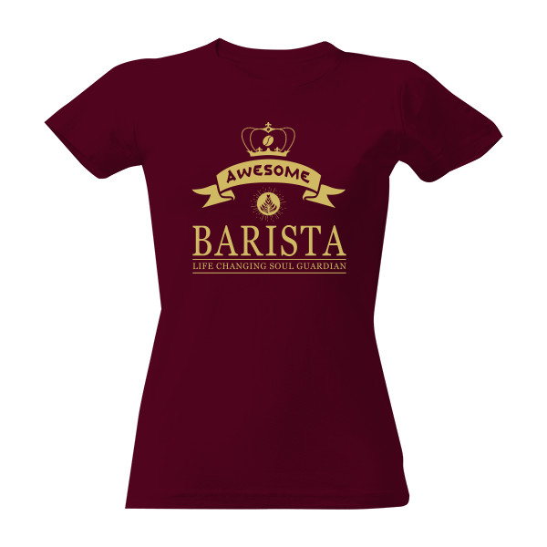 Tričko s potiskem Awesome Barista