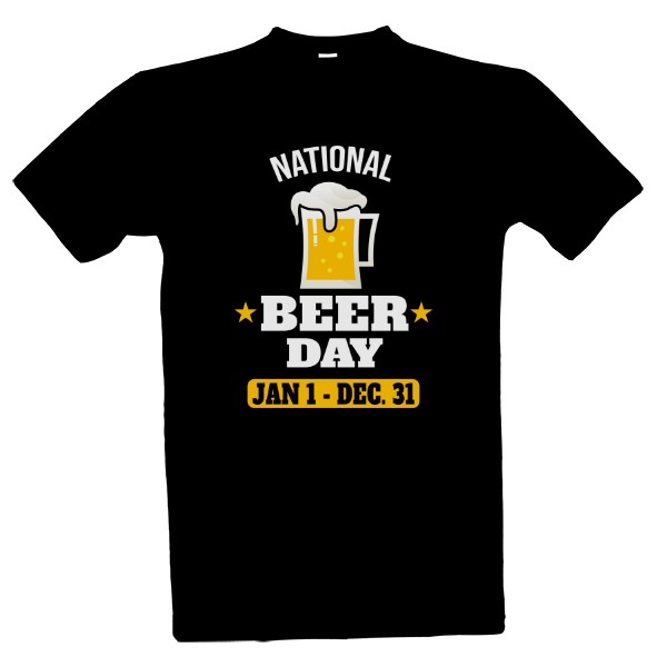 Tričko s potiskem Beer day, když pivní den je každý den