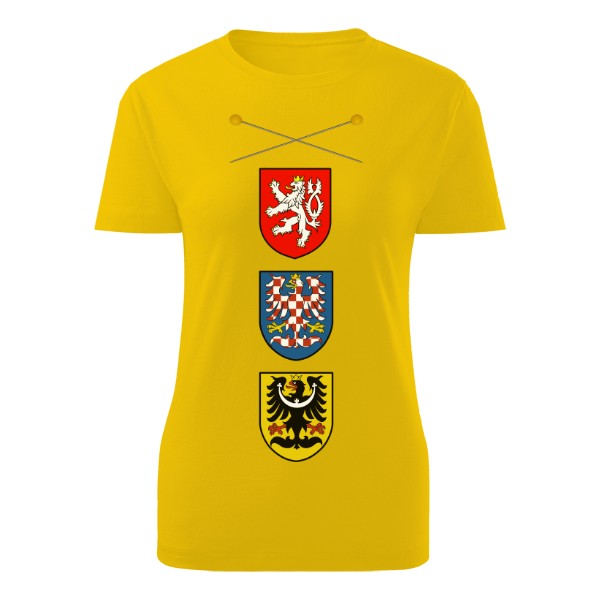 Tričko s potiskem FIT VIA VI - žlutý špendlíky