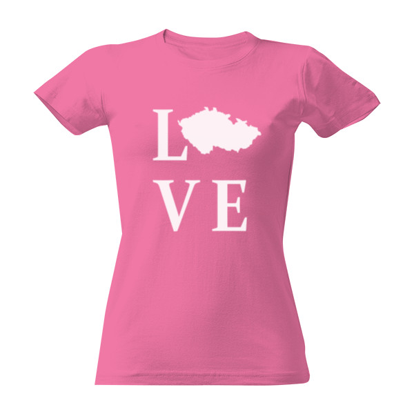 Tričko s potiskem Love - Česká Republika