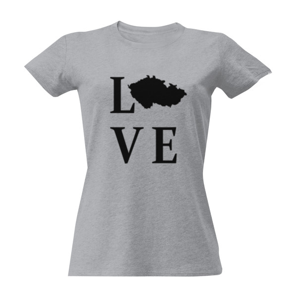 Tričko s potiskem Love ČR