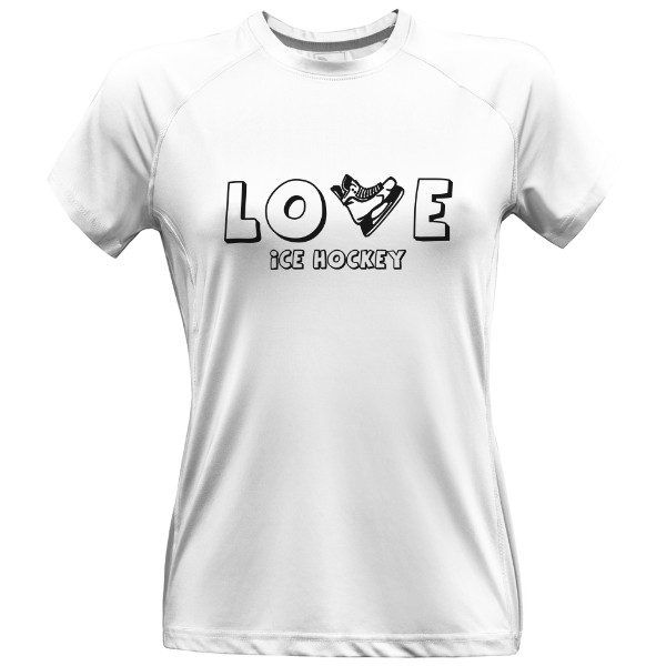 Dámské funkční tričko Premium s potiskem Love ice Hockey