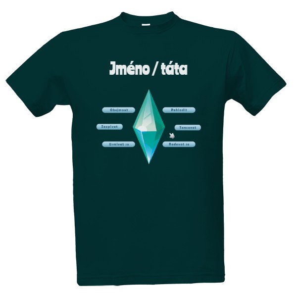 Tričko s potiskem Sims Plumbob Diamond
