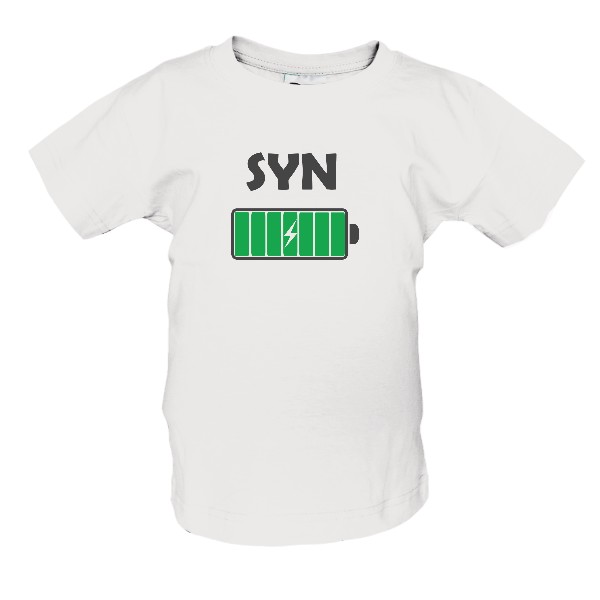 Tričko s potiskem Syn a baterie nabita
